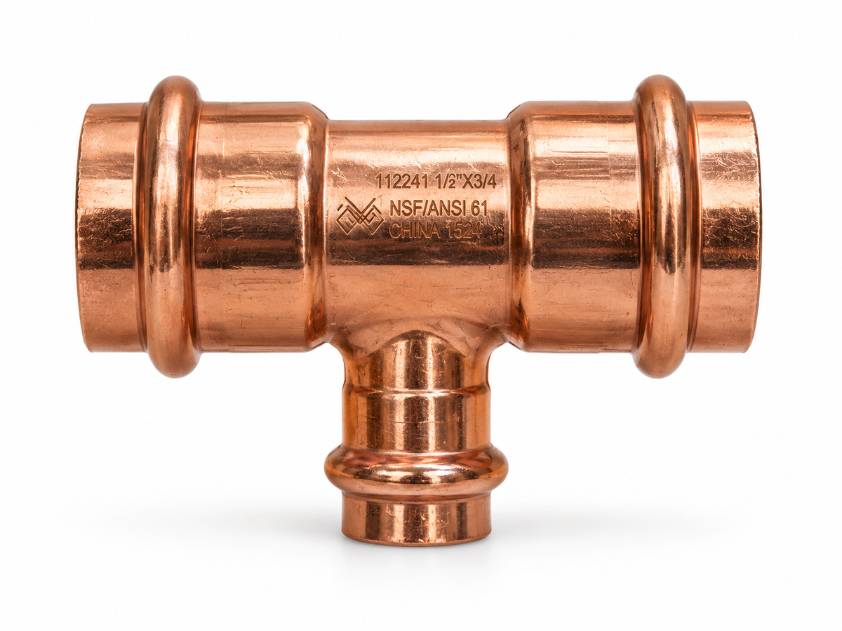 1 1/2" x 1 1/2" x 3/4" PP Reducing Tee