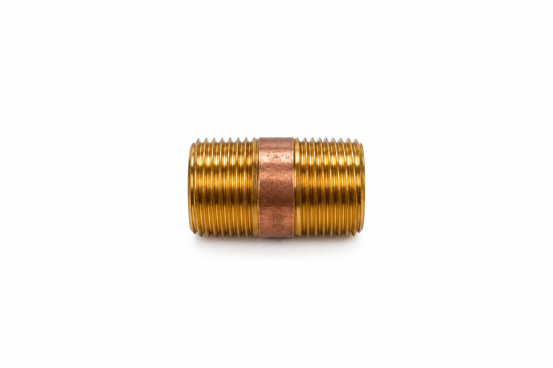 1" Diameter Brass Nipple, 2" long