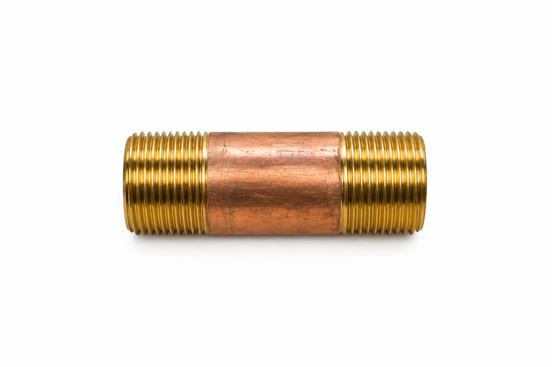 1" Diameter Brass Nipple, 4" long