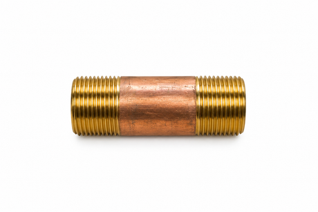 1" Diameter Brass Nipple, 4" long