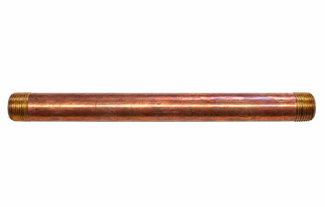 1" Diameter Brass Nipple, 12", 18", 24" and 36" long
