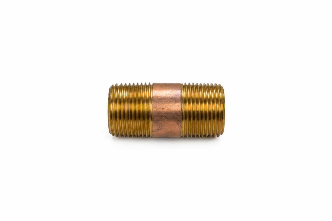 1" Diameter Brass Nipple, 2-1/2" long