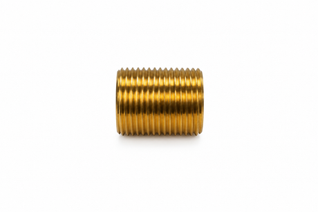 3/4" Diameter Brass Nipple, close nipple