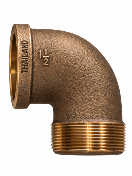 1-1/2" Brass Street 90
