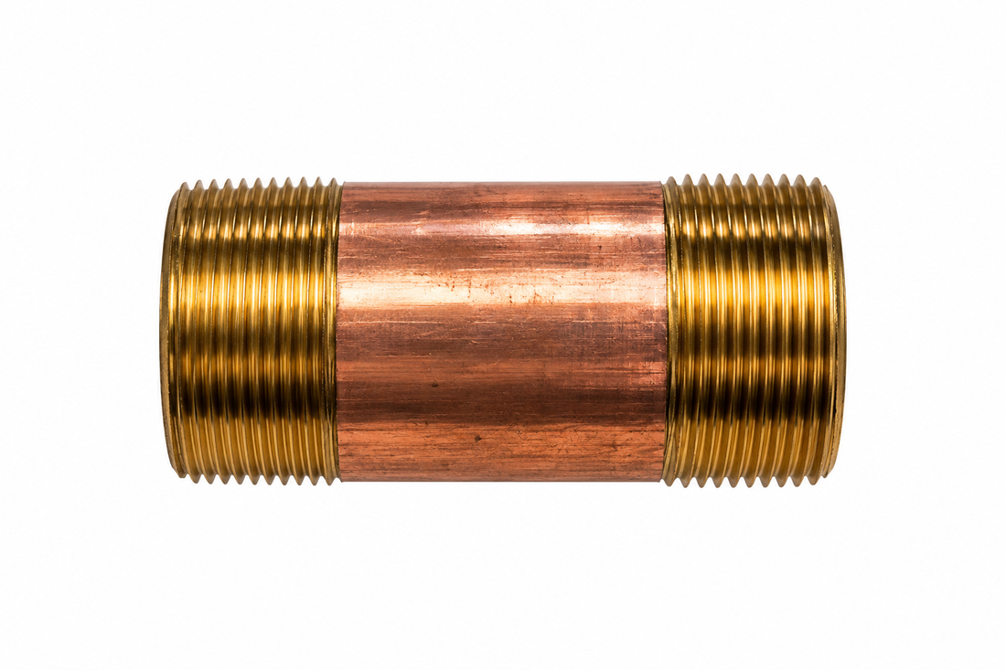 2" Diameter Brass Nipple, 4" long