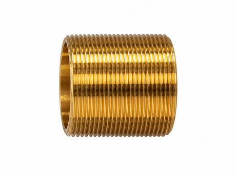 2" Diameter Brass Nipple, close nipple