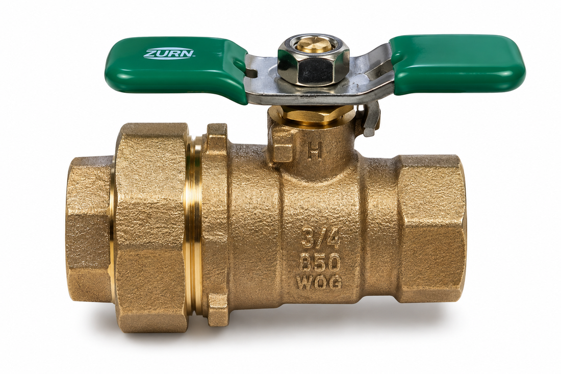 Wilkins 3/4" Half Union Ball Valve
