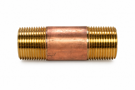 1" Diameter Brass Nipple, 3-1/2" long