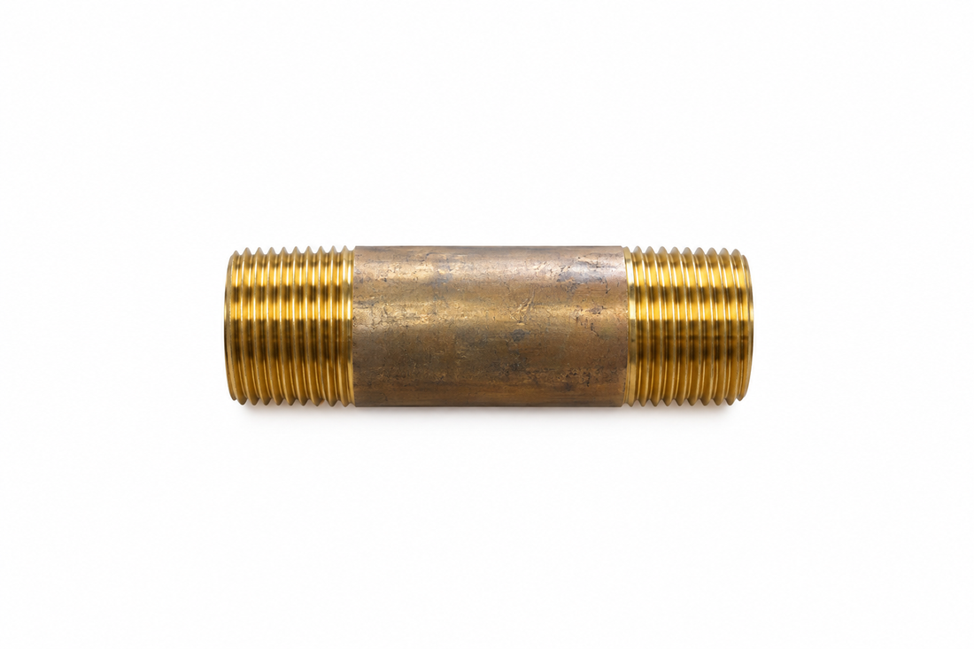 1" Diameter Brass Nipple, 4-1/2" long