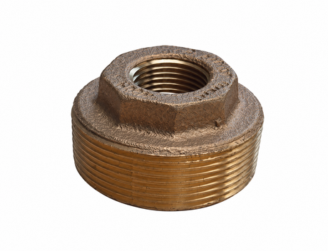 2" x 1" Brass Hex Bushing