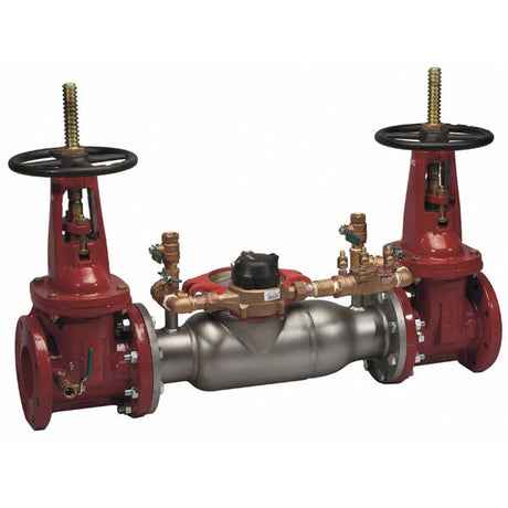 Ames 3000SS 8" stainless steel double check detector assembly with OS&Y gate valves and bypass meter