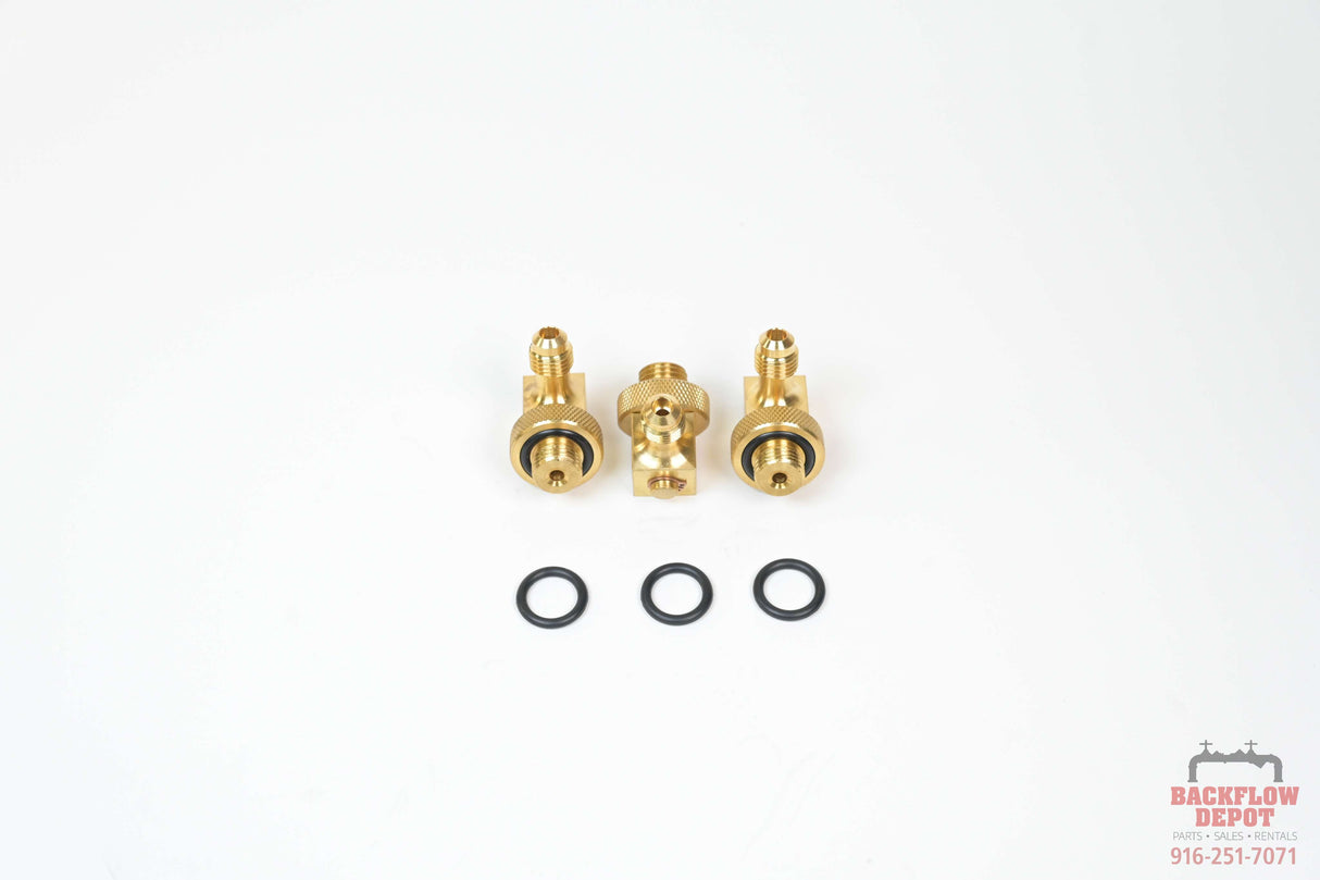 MWEST - 1/4" 90 SWIVEL TEST FTG. SET OF 3 QT