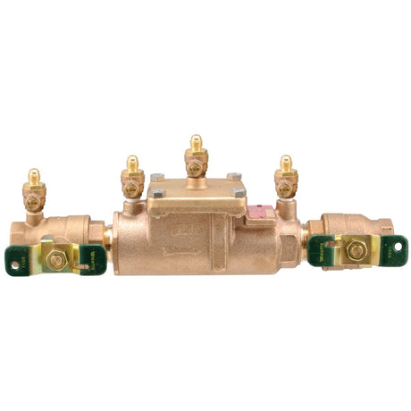 Watts LF007M2-QT 1 1/2" lead-free bronze double check valve assembly with quarter-turn ball valve shutoffs