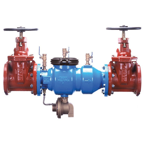 Wilkins 375 4" epoxy-coated ductile iron reduced pressure zone assembly