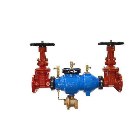 Wilkins 375AOSY 4" lead-free ductile iron reduced pressure zone assembly with OS&Y gate valves