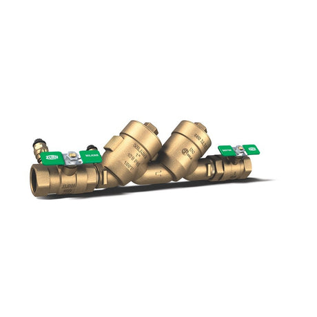 Wilkins 950XLT2 1" lead-free bronze double check valve assembly with ball valve shutoffs